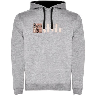 суичър,мъжки,пуловери,kruskis,freestyle,two,colour,hoodie,heather,grey,black,(grey)