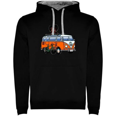 суичър,мъжки,пуловери,kruskis,hippie,van,bike,two,colour,hoodie,black,grey,(black)