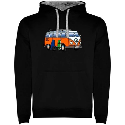 суичър,мъжки,пуловери,kruskis,hippie,van,wakeboard,two,colour,hoodie,black,grey,(black)