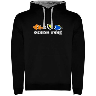 суичър,мъжки,пуловери,kruskis,ocean,reef,two,colour,hoodie,black,grey,(black)