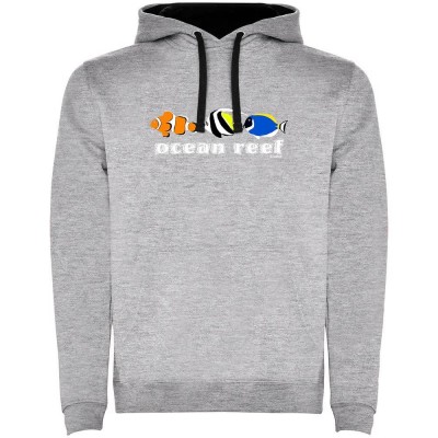 суичър,мъжки,пуловери,kruskis,ocean,reef,two,colour,hoodie,heather,grey,black,(grey)