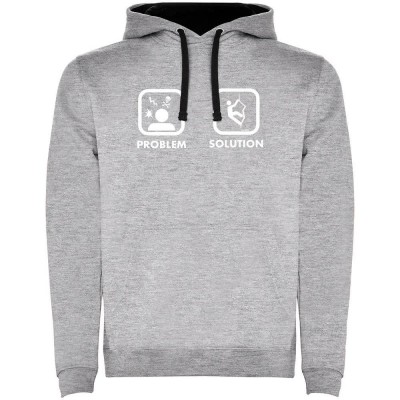 суичър,мъжки,пуловери,kruskis,problem,solution,climb,two,colour,hoodie,heather,grey,black,(grey)