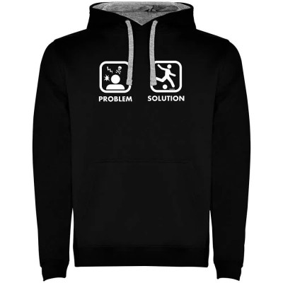 суичър,мъжки,пуловери,kruskis,problem,solution,play,football,two,colour,hoodie,black,grey,(black)