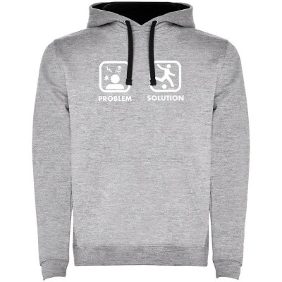 суичър,мъжки,пуловери,kruskis,problem,solution,play,football,two,colour,hoodie,heather,grey,black,(grey)