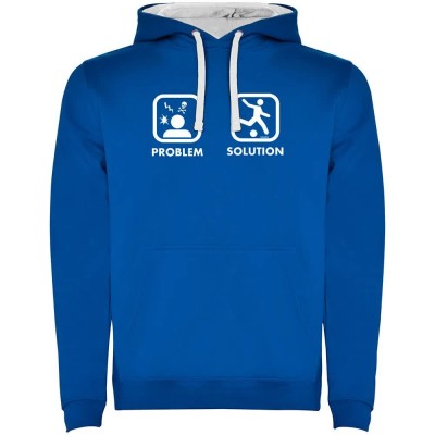 суичър,мъжки,пуловери,kruskis,problem,solution,play,football,two,colour,hoodie,royal,blue,white,(blue)