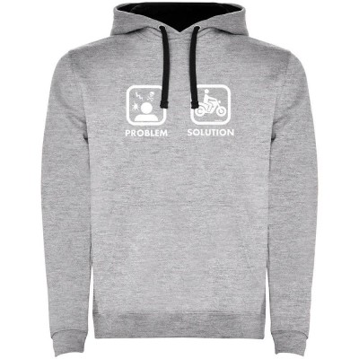 суичър,мъжки,пуловери,kruskis,problem,solution,ride,two,colour,hoodie,heather,grey,black,(grey)