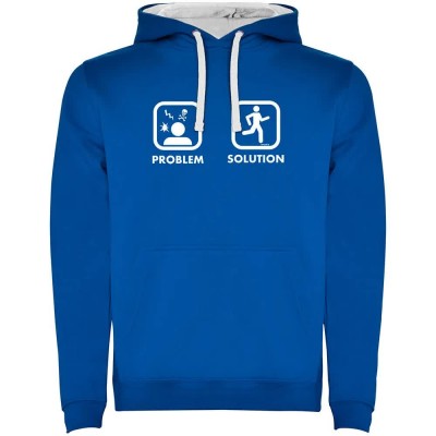 суичър,мъжки,пуловери,kruskis,problem,solution,run,two,colour,hoodie,royal,blue,white,(blue)