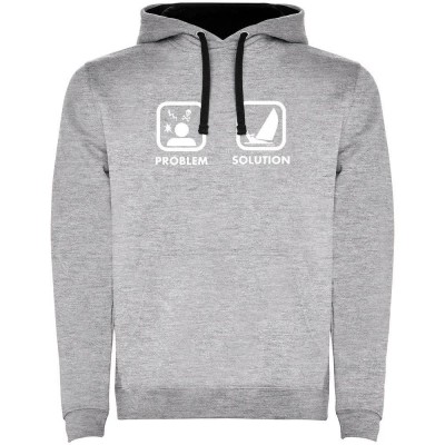 суичър,мъжки,пуловери,kruskis,problem,solution,sail,two,colour,hoodie,heather,grey,black,(grey)