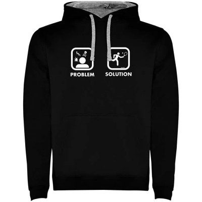 суичър,мъжки,пуловери,kruskis,problem,solution,smash,two,colour,hoodie,black,grey,(black)