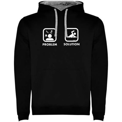 суичър,мъжки,пуловери,kruskis,problem,solution,swim,two,colour,hoodie,black,grey,(black)