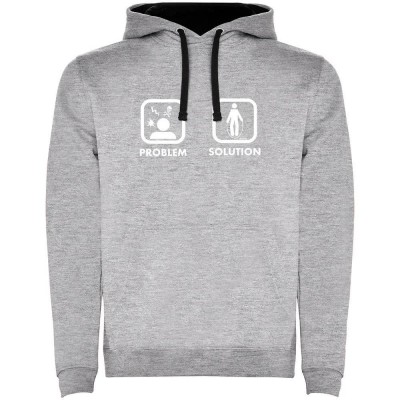 суичър,мъжки,пуловери,kruskis,problem,solution,train,two,colour,hoodie,heather,grey,black,(grey)
