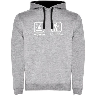 суичър,мъжки,пуловери,kruskis,problem,solution,trek,two,colour,hoodie,heather,grey,black,(grey)