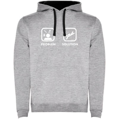 суичър,мъжки,пуловери,kruskis,problem,solution,two,colour,hoodie,heather,grey,black,(grey)