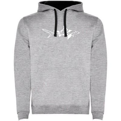 суичър,мъжки,пуловери,kruskis,shark,tribal,two,colour,hoodie,heather,grey,black,(grey)