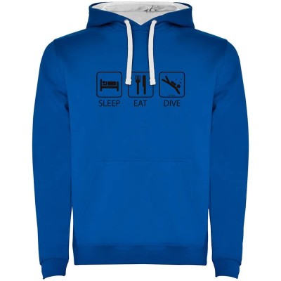 суичър,мъжки,пуловери,kruskis,sleep,eat,and,dive,two,colour,hoodie,royal,blue,white,(blue)