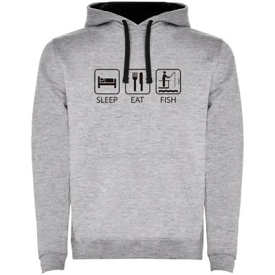 суичър,мъжки,пуловери,kruskis,sleep,eat,and,fish,two,colour,hoodie,heather,grey,black,(grey)