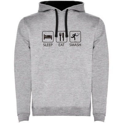 суичър,мъжки,пуловери,kruskis,sleep,eat,and,smash,two,colour,hoodie,heather,grey,black,(grey)
