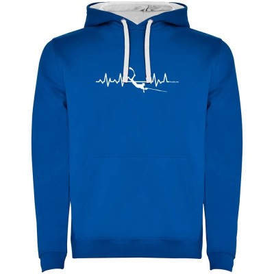 суичър,мъжки,пуловери,kruskis,spearfishing,heartbeat,two,colour,hoodie,royal,blue,white,(blue)