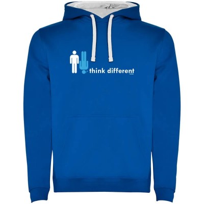 суичър,мъжки,пуловери,kruskis,think,different,two,colour,hoodie,royal,blue,white,(blue)