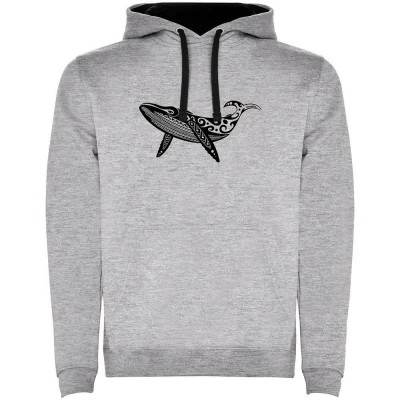 суичър,мъжки,пуловери,kruskis,whale,tribal,two,colour,hoodie,heather,grey,black,(grey)