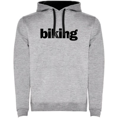 суичър,мъжки,пуловери,kruskis,word,biking,two,colour,hoodie,grey,(heather,grey,black)