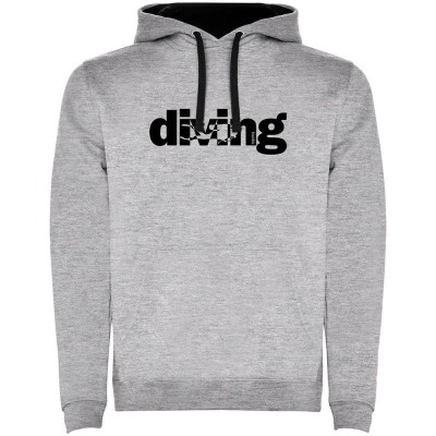 суичър,мъжки,пуловери,kruskis,word,diving,two,colour,hoodie,heather,grey,black,(grey)