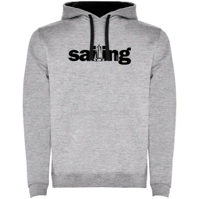 суичър,мъжки,пуловери,kruskis,word,sailing,two,colour,hoodie,heather,grey,black,(grey)