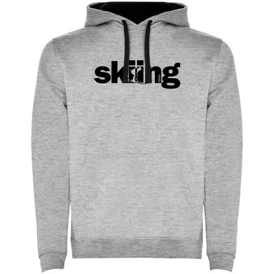 суичър,мъжки,пуловери,kruskis,word,skiing,two,colour,hoodie,heather,grey,black,(grey)