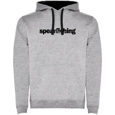 суичър,мъжки,пуловери,kruskis,word,spearfishing,two,colour,hoodie,heather,grey,black,(grey)