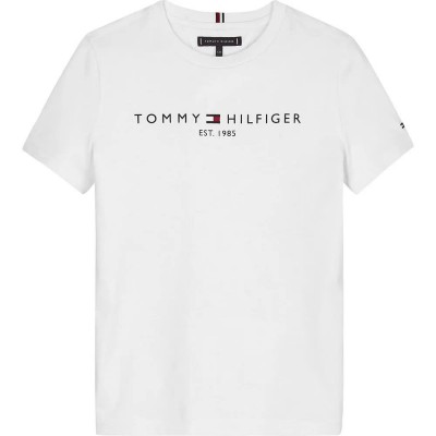 тениска,детски,тениски,tommy,hilfiger,essential,short,sleeve,t,shirt,white