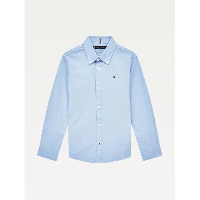 риза,с,дълъг,ръкав,детски,ризи,tommy,hilfiger,oxford,long,sleeve,shirt,blue,(calm,blue)
