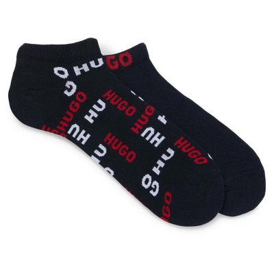 чорапи,мъжки,чорапи,hugo,as,logoallover,cc,10249362,socks,2,pairs,black,(dark,blue)
