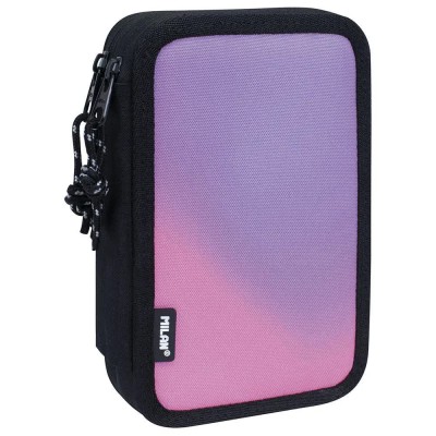 канцеларски,принадлежности,milan,filled,double,decker,sunset,pencil,case,black,pink,(purple)