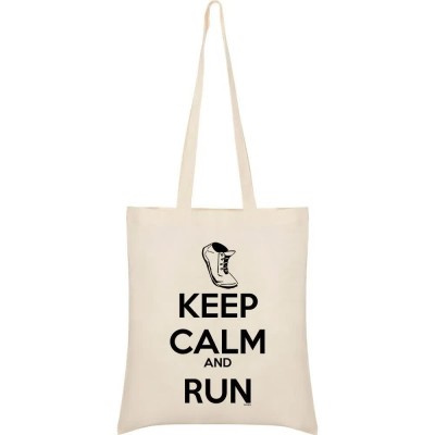 чанта,всички,чанти,kruskis,keep,calm,and,run,tote,bag,beige,(beige)