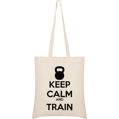 чанта,всички,чанти,kruskis,keep,calm,and,train,tote,bag,beige,(beige)