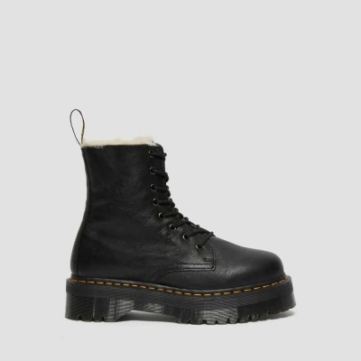 обувки,мъжки,боти,dr,martens,jadon,faux,fur,lined,platform,boots,black