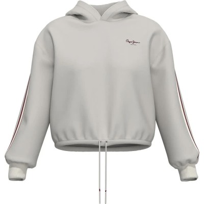 суичър,дамски,блузи,pepe,jeans,bibi,hoodie,white
