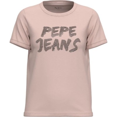 тениска,дамски,тениски,pepe,jeans,bria,short,sleeve,t,shirt,beige,(ash,rose)