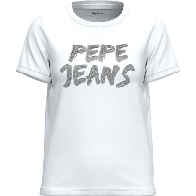 тениска,дамски,тениски,pepe,jeans,bria,short,sleeve,t,shirt,white