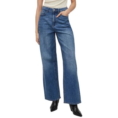 дънки,дамски,панталони,vila,freya,jaf,fit,high,waist,jeans,medium,blue,denim,detail,wash,mbd011,(blue)