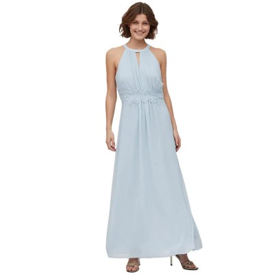 рокля,дамски,поли,и,рокли,vila,milina,halter,sleeveless,long,dress,blue,(kentucky,blue,detail,elastic)
