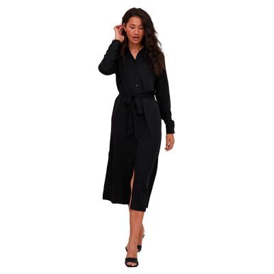 рокля,дамски,поли,и,рокли,vila,morose,long,sleeve,dress,black