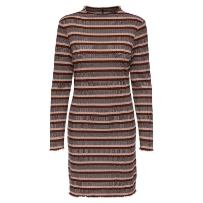 рокля,дамски,поли,и,рокли,only,ria,long,sleeve,dress,brown,(rose,smoke,stripes,night,sky,+,cherry,mahogany)