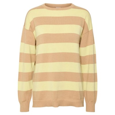 блуза,дамски,пуловери,дамски,плетени,дрехи,noisy,may,zoe,sweater,yellow,(nomad,stripes,pale,lime,yellow)