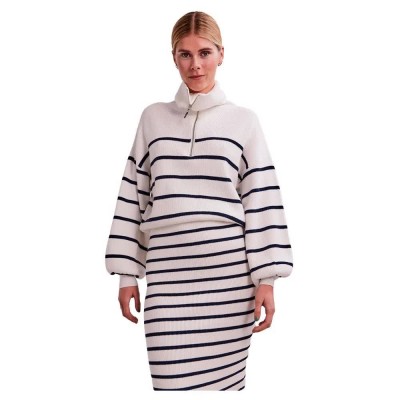 сако,дамски,пуловери,дамски,плетени,дрехи,yas,deli,half,zip,sweater,white,(star,white,stripes,navy,blazer)