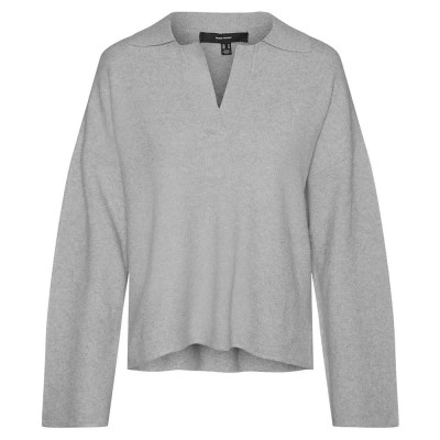 блуза,дамски,пуловери,дамски,плетени,дрехи,vero,moda,doffy,v,neck,sweater,grey,(light,grey,melange)