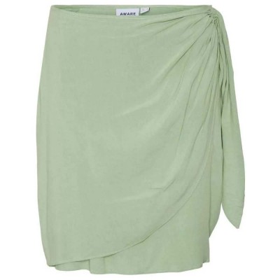 пола,дамски,поли,и,рокли,vero,moda,natural,sarong,high,waist,short,skirt,green,(reseda,detail,natural,dyed)