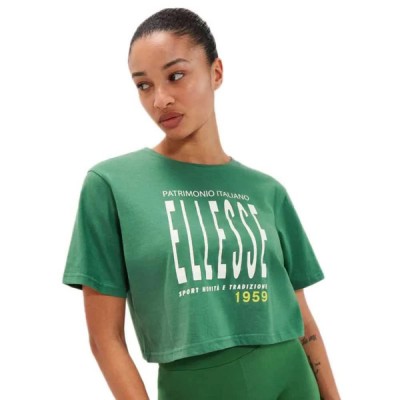 тениска,дамски,тениски,ellesse,volia,crop,short,sleeve,t,shirt,green,(green)