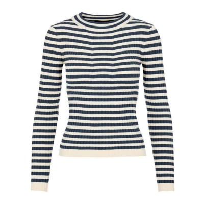 блуза,дамски,пуловери,дамски,плетени,дрехи,pieces,crista,sweater,ombre,blue,stripes,birch,(beige,blue)