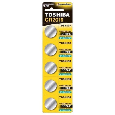 батерии,toshiba,cr2016,lithium,battery,5,units,clear,(silver)
